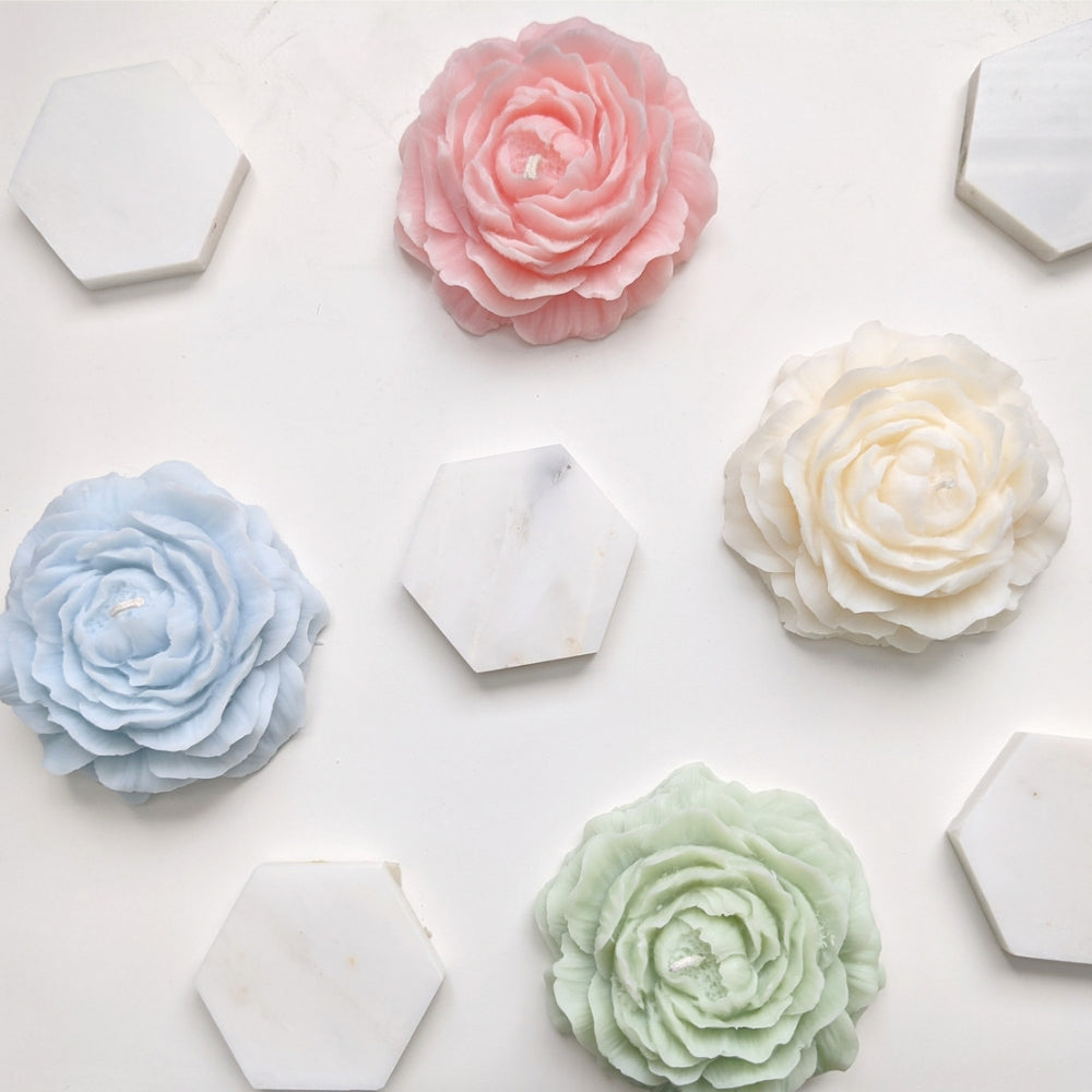 Peony Pillar Candle
