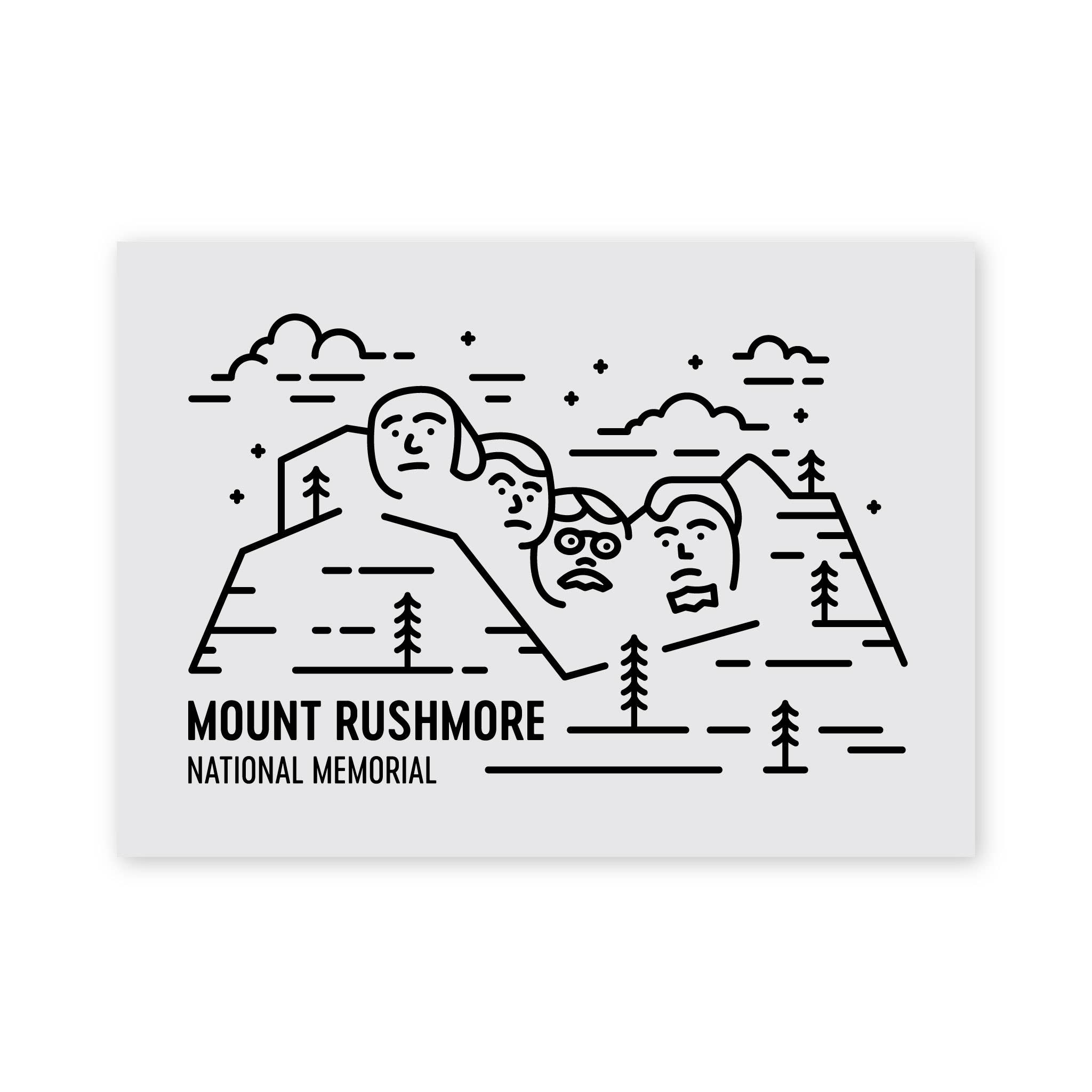Mount Rushmore National Park Postcard
