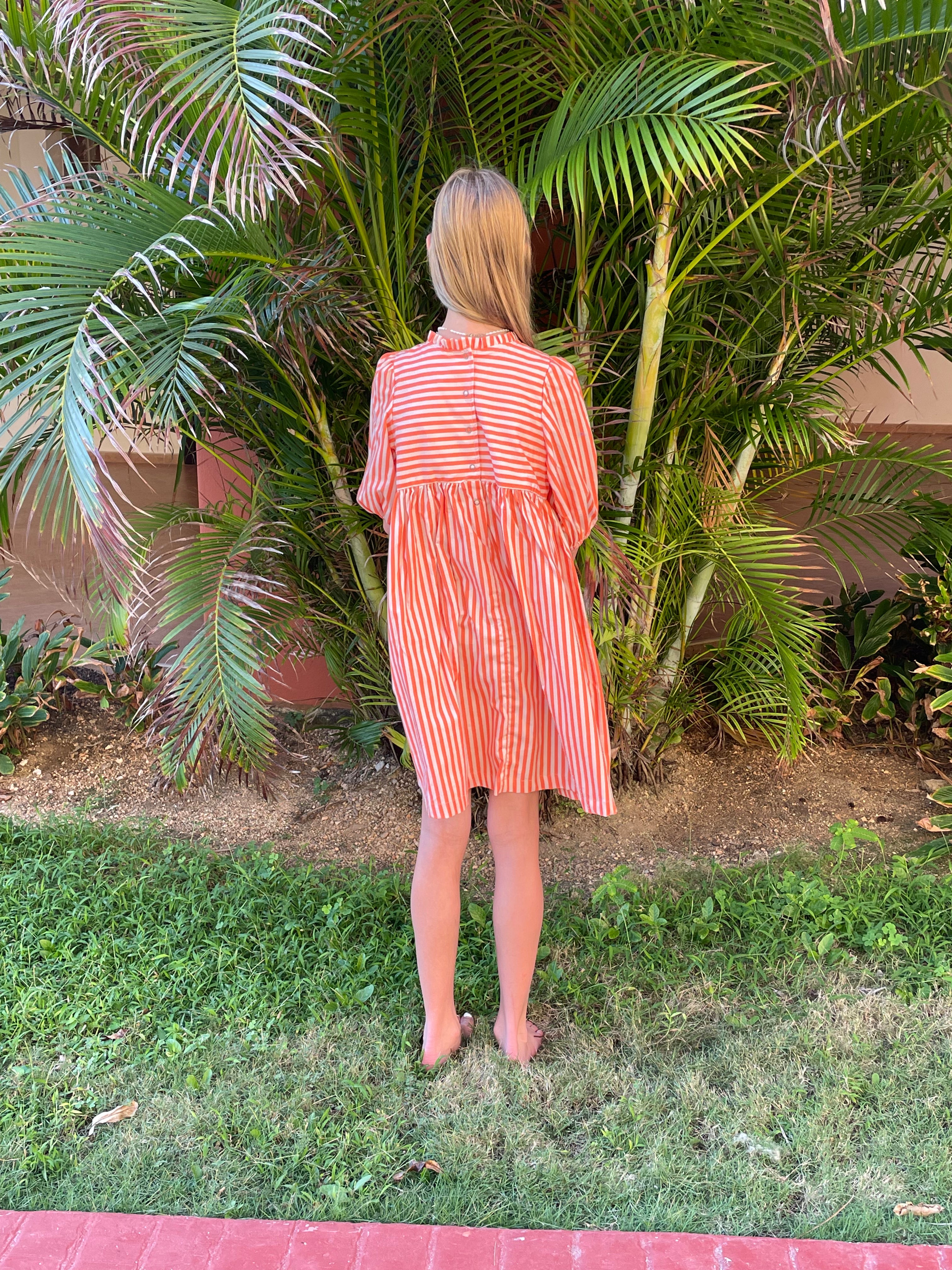 The Goldie - Orange & Pink Stripe