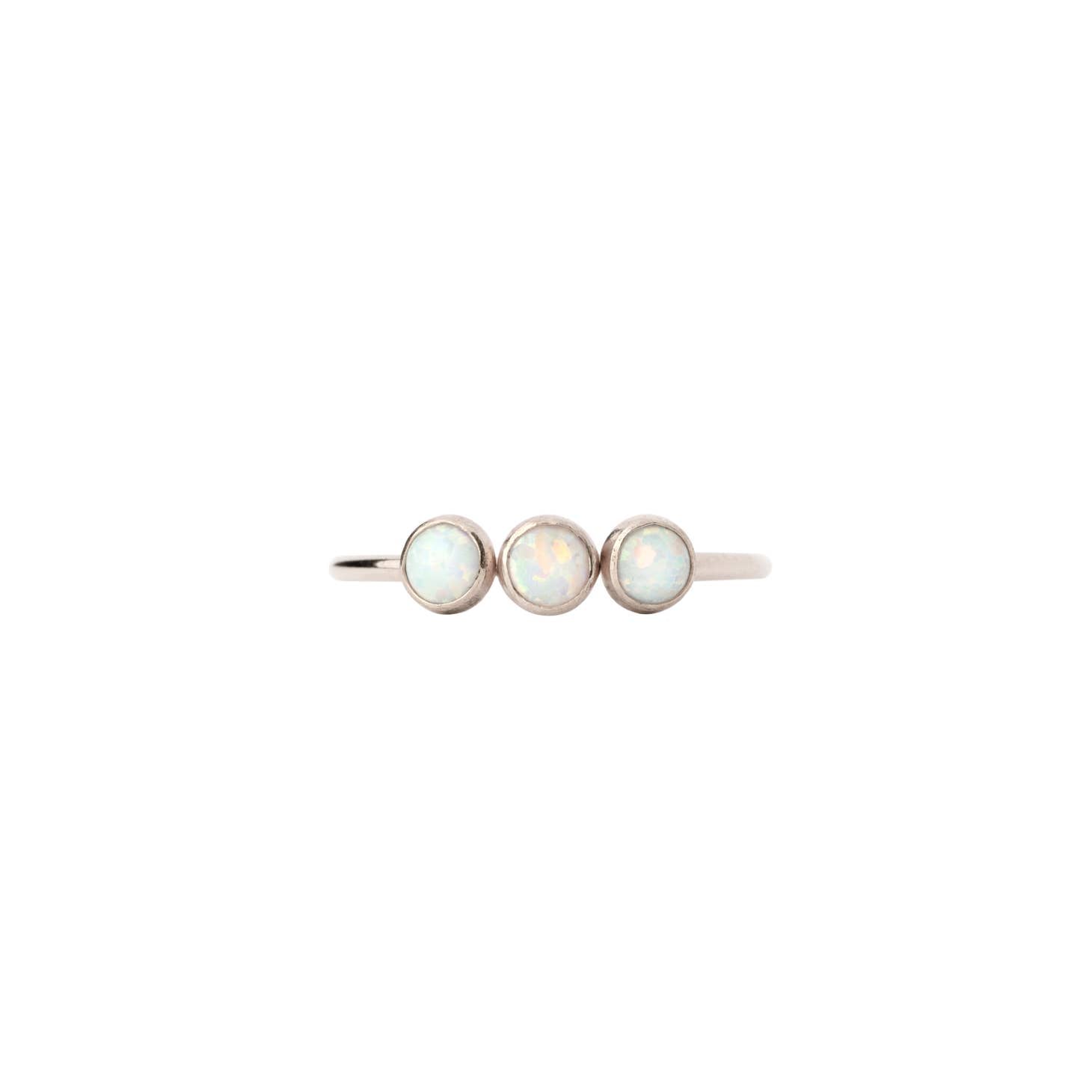 Sisters Three Stone Opal - Silver