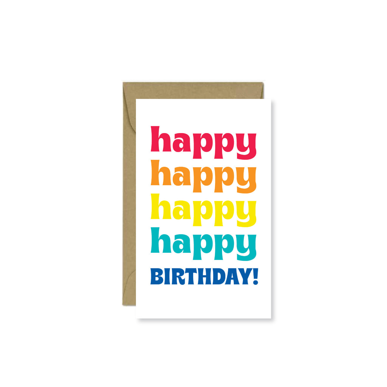 Happy Birthday Colorful Mini Card