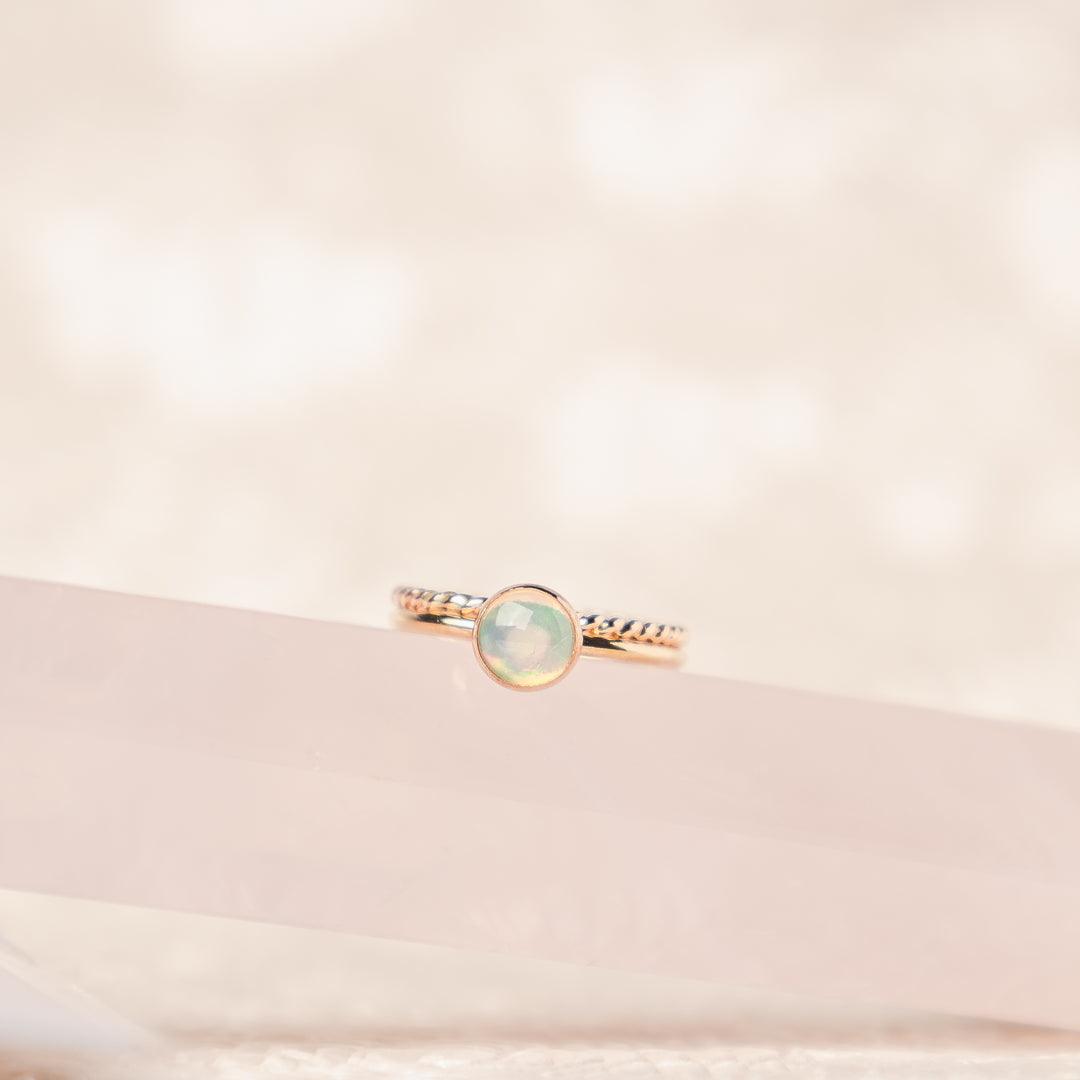 Ethiopian Natural Opal Ring - Goldfill