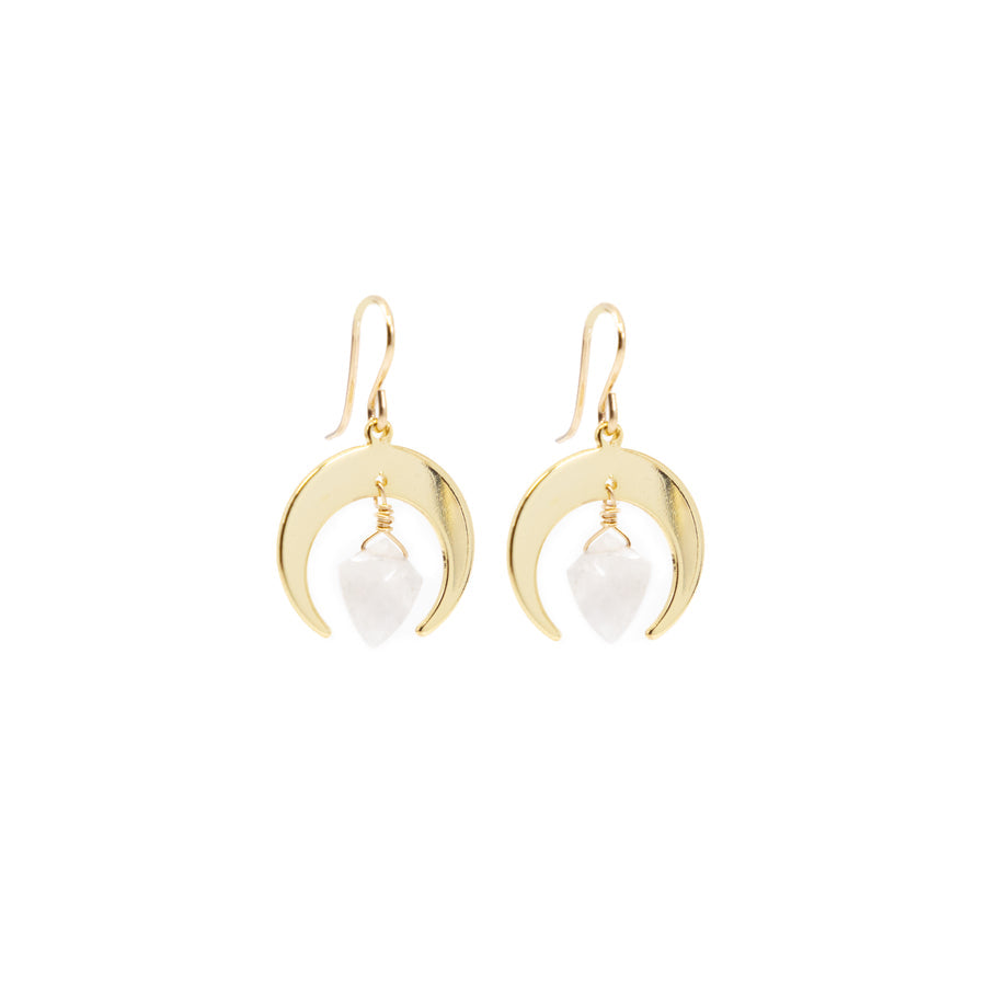 Crescent Moon Drop Earrings