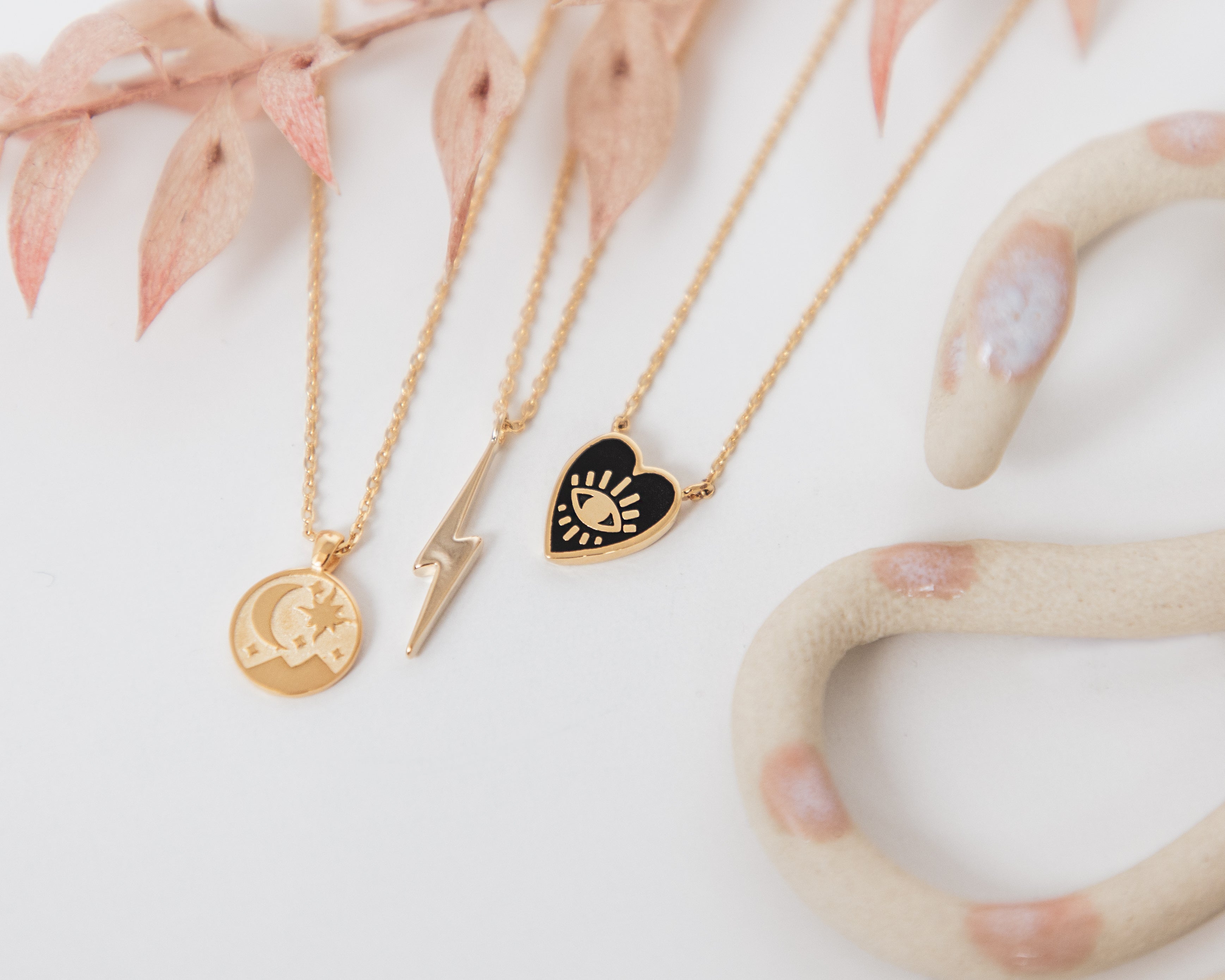 Mineral and Matter Lightning Bolt Necklace