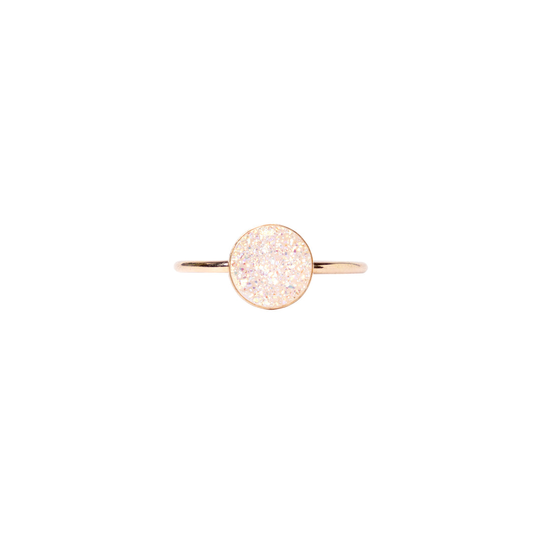 Druzy Large Ring White Druzy Cocktail Special Occasion Ring - Goldfill