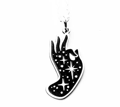 Ethereal Yoga Hand Necklace