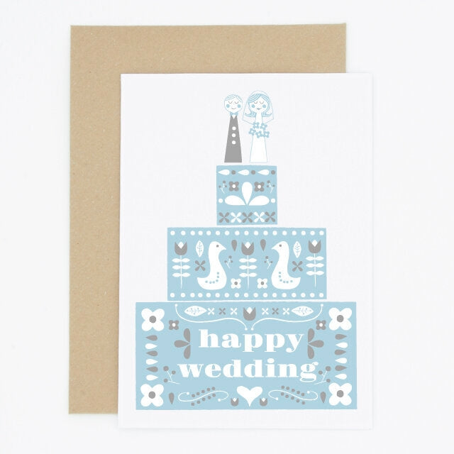 Scandi Cake Wedding Card