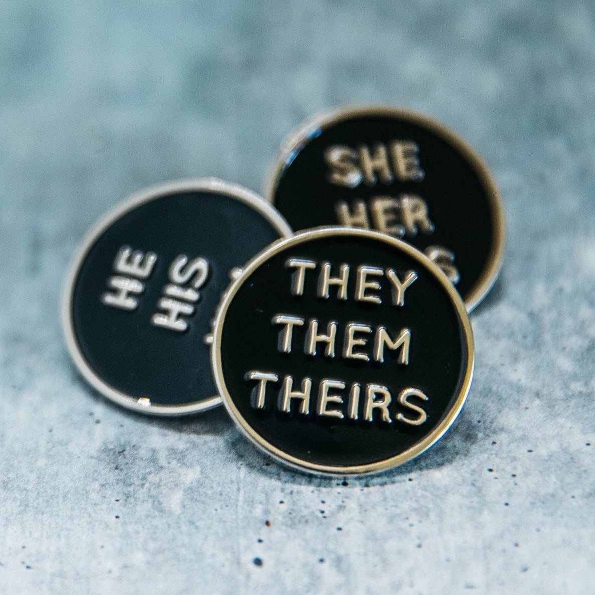 LGBTQ+ Pronoun Pins