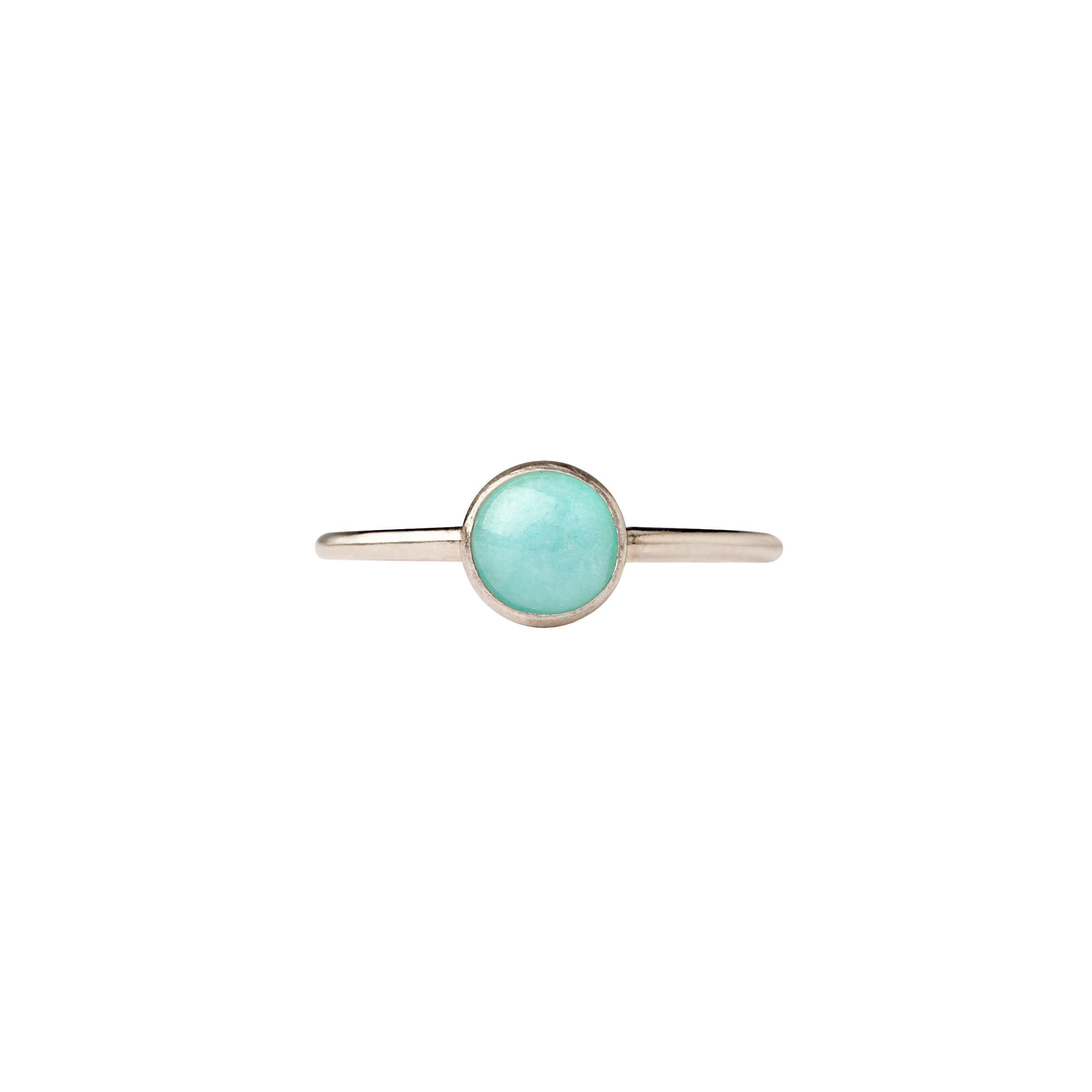 Medium Amazonite Ring - Sterling Silver