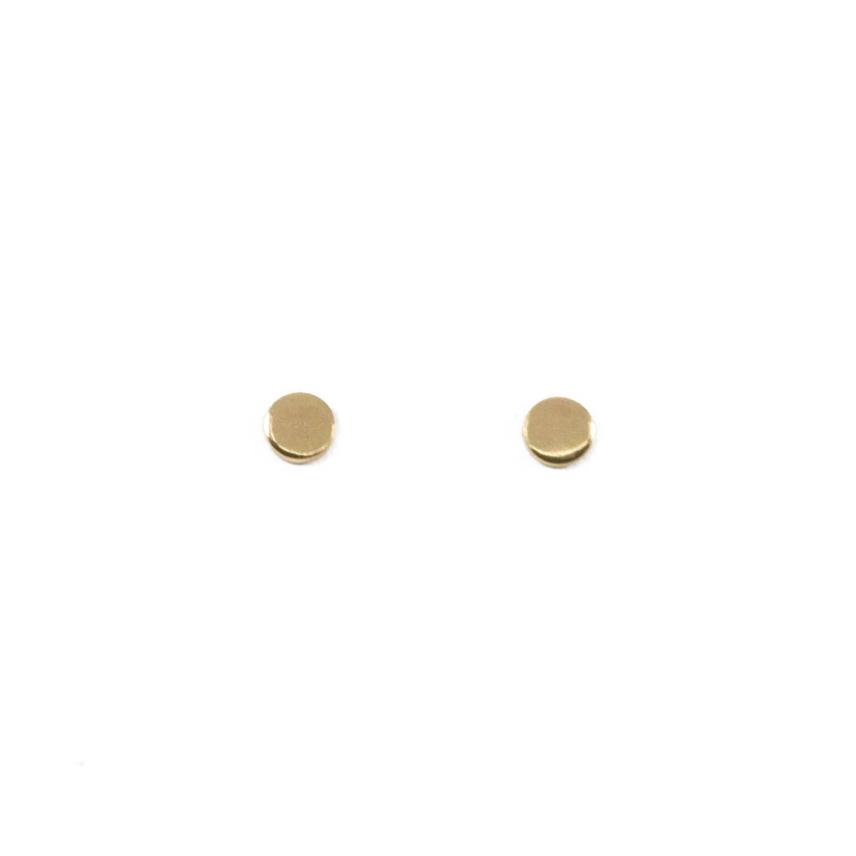 Tiny Circle Stud Earrings in Gold