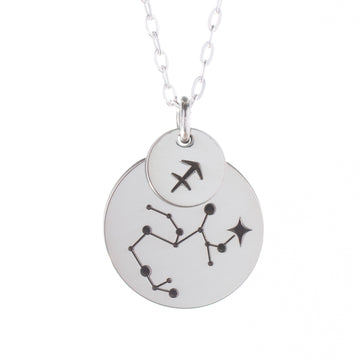 Layered  Zodiac Constellation Necklace - DarkStar Jewelry