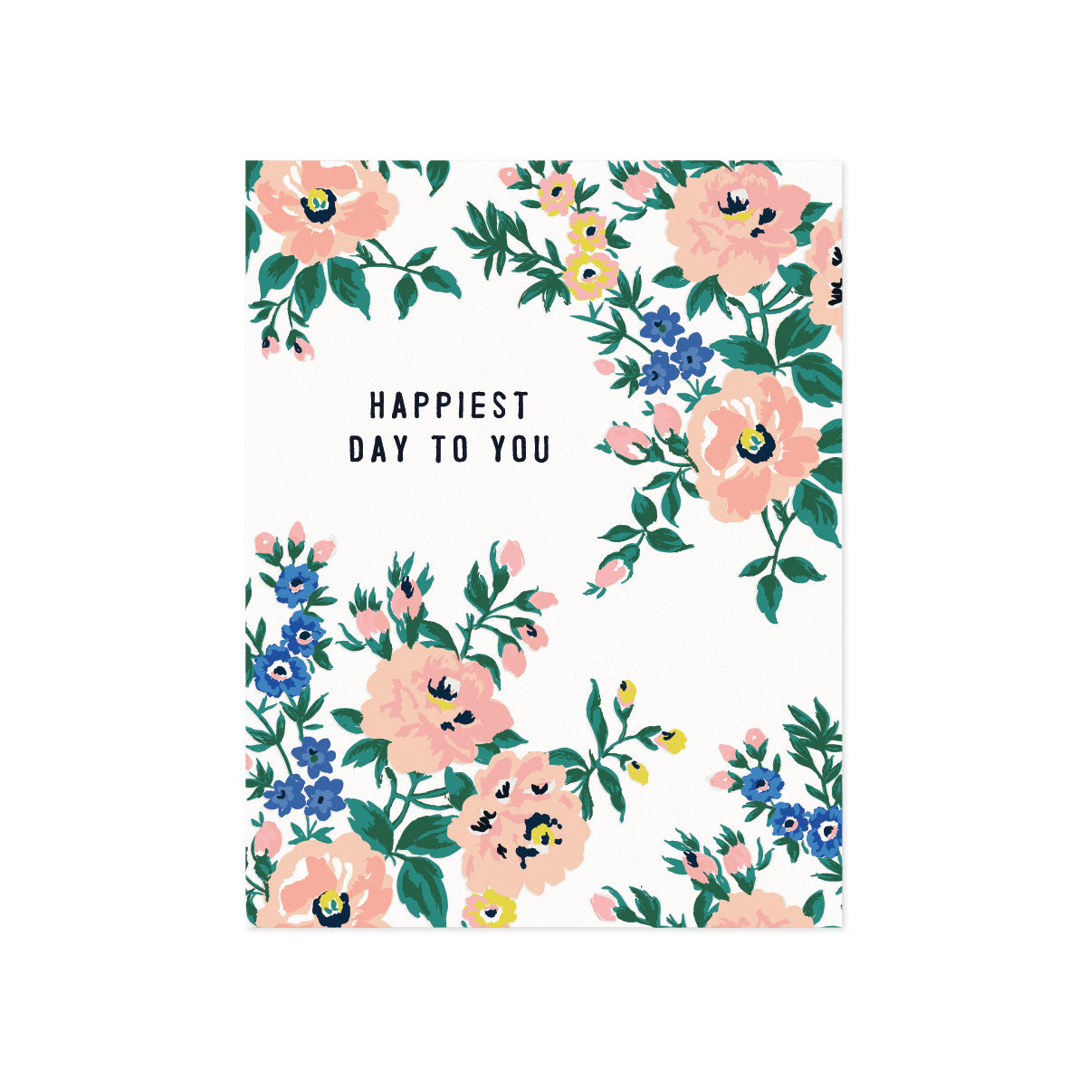Happiest Day to You Rose Floral Greeting Card