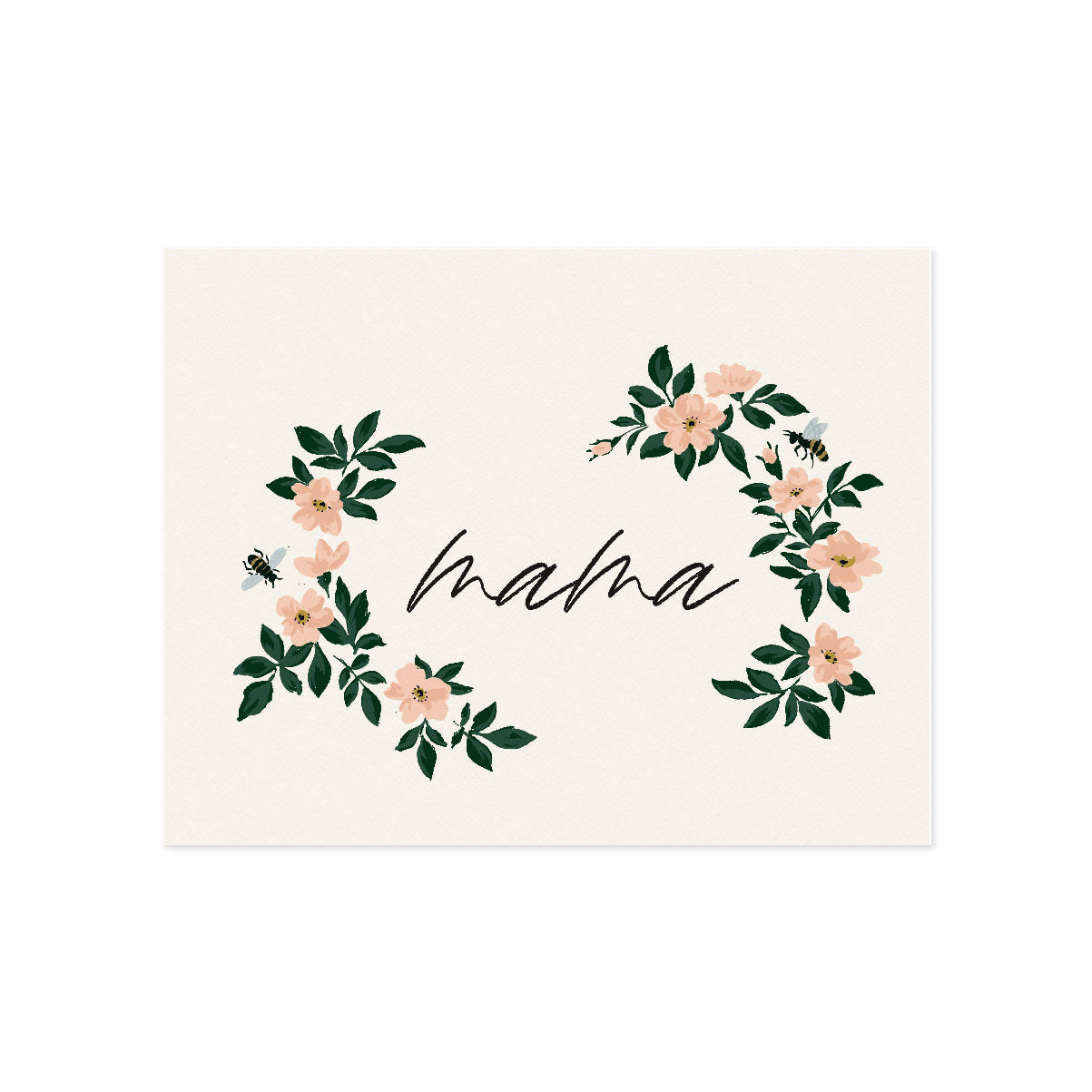 Mama Floral Wreath Card