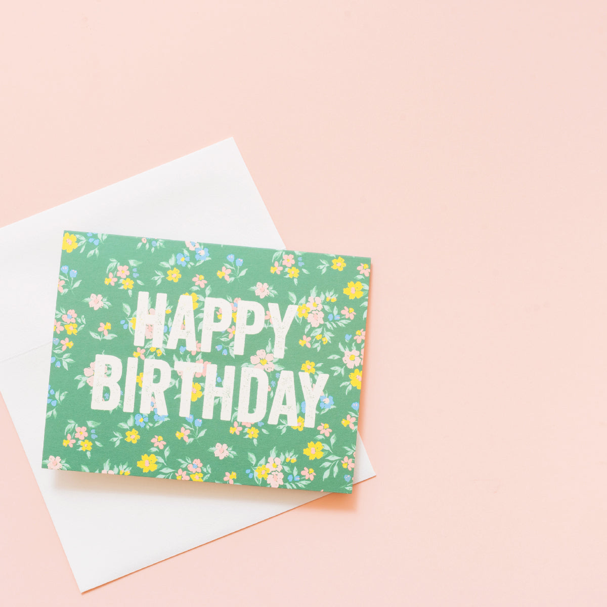 "Happy Birthday" Spring Floral Card