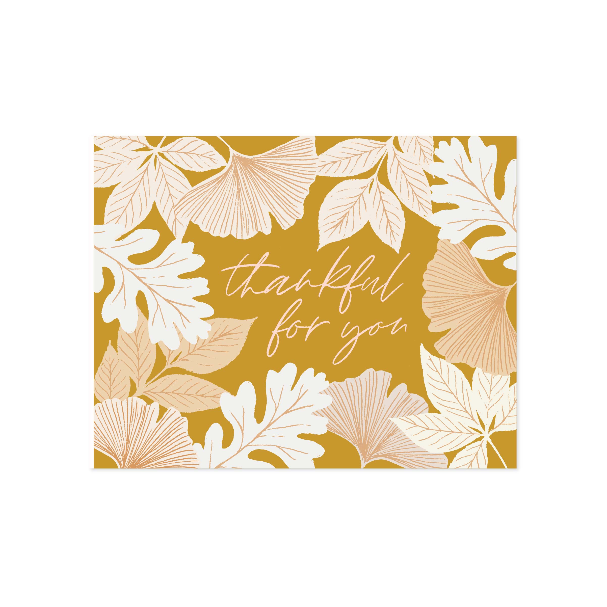 Thankful For You Fall Leaves Card