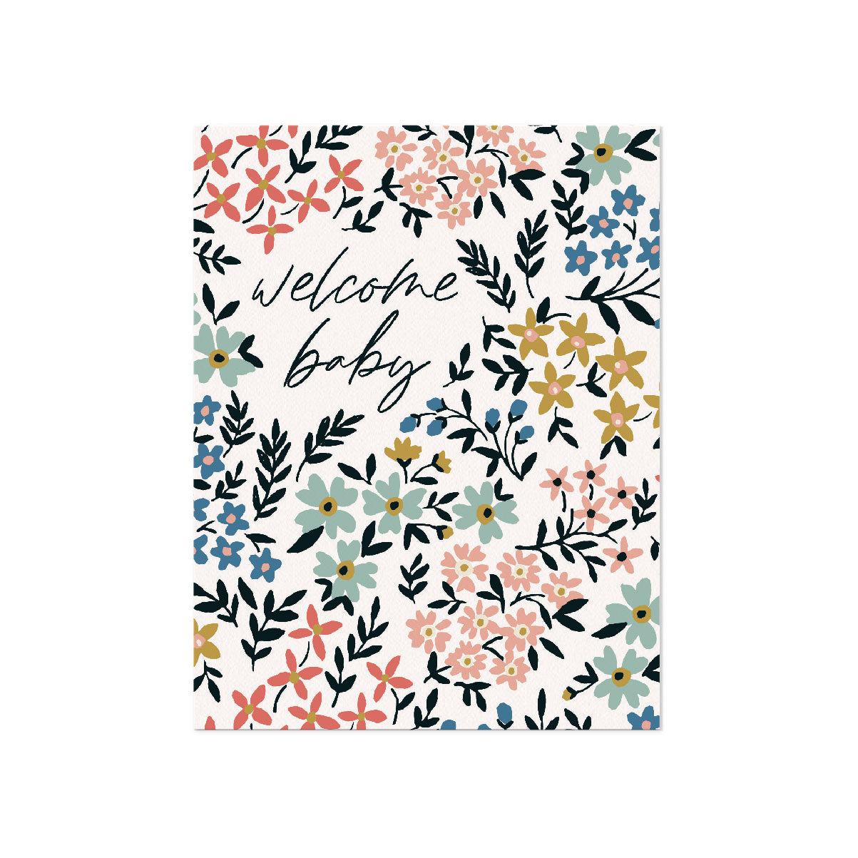 Welcome Baby Meadow Greeting Card