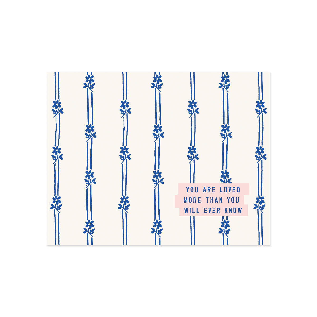 "You Are Loved" Daisy Stripe Card