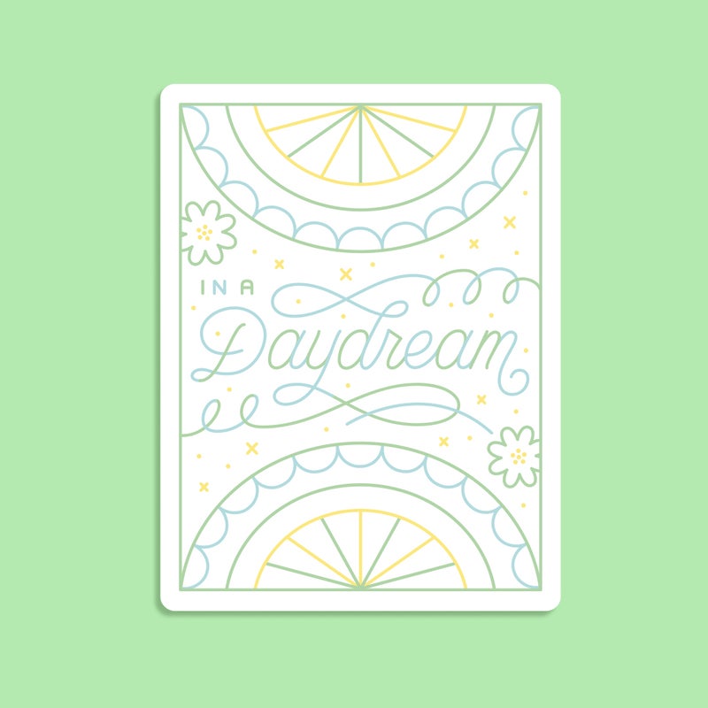 In a Day Dream Sun - Catcher- sticker