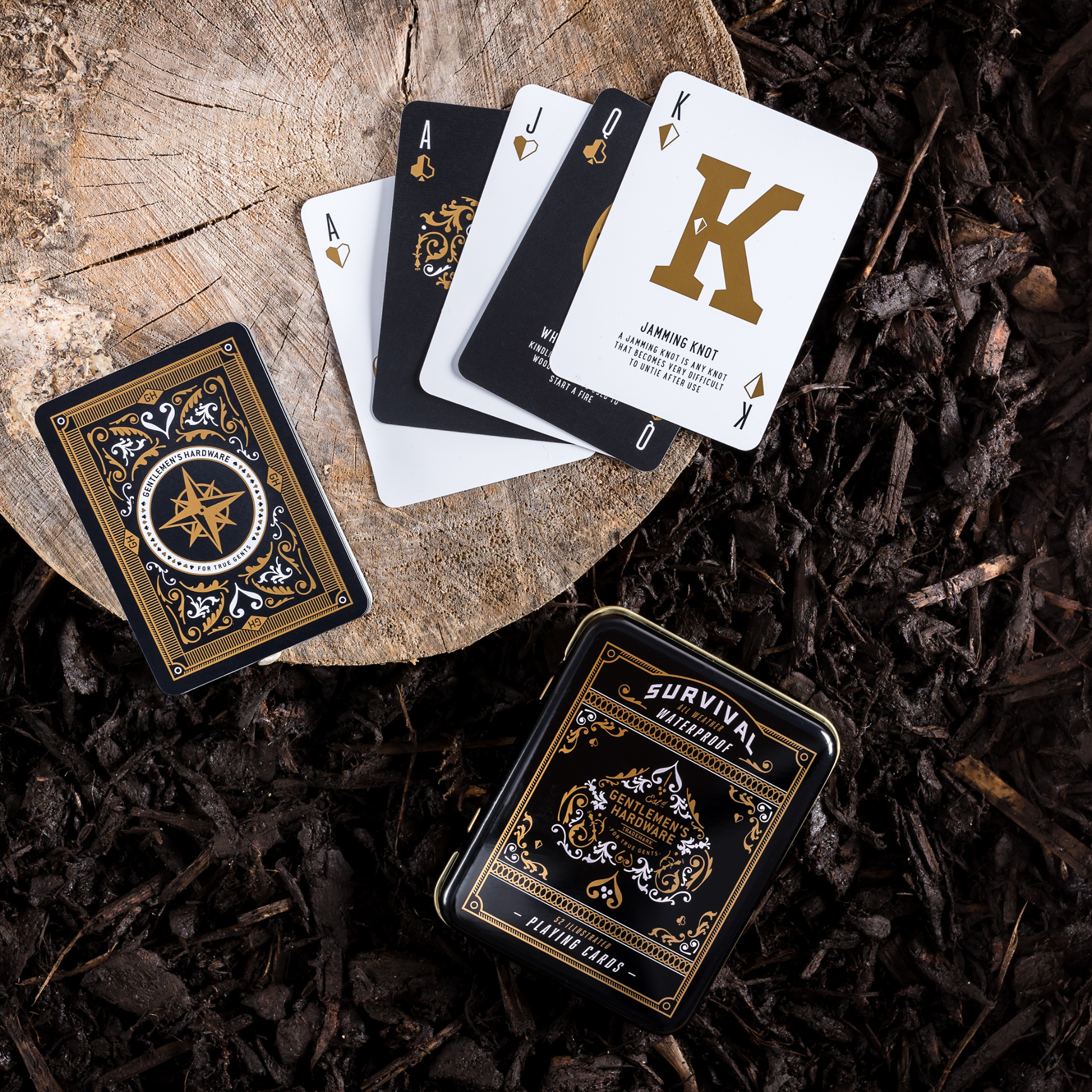 Survival Playing Cards in Tin