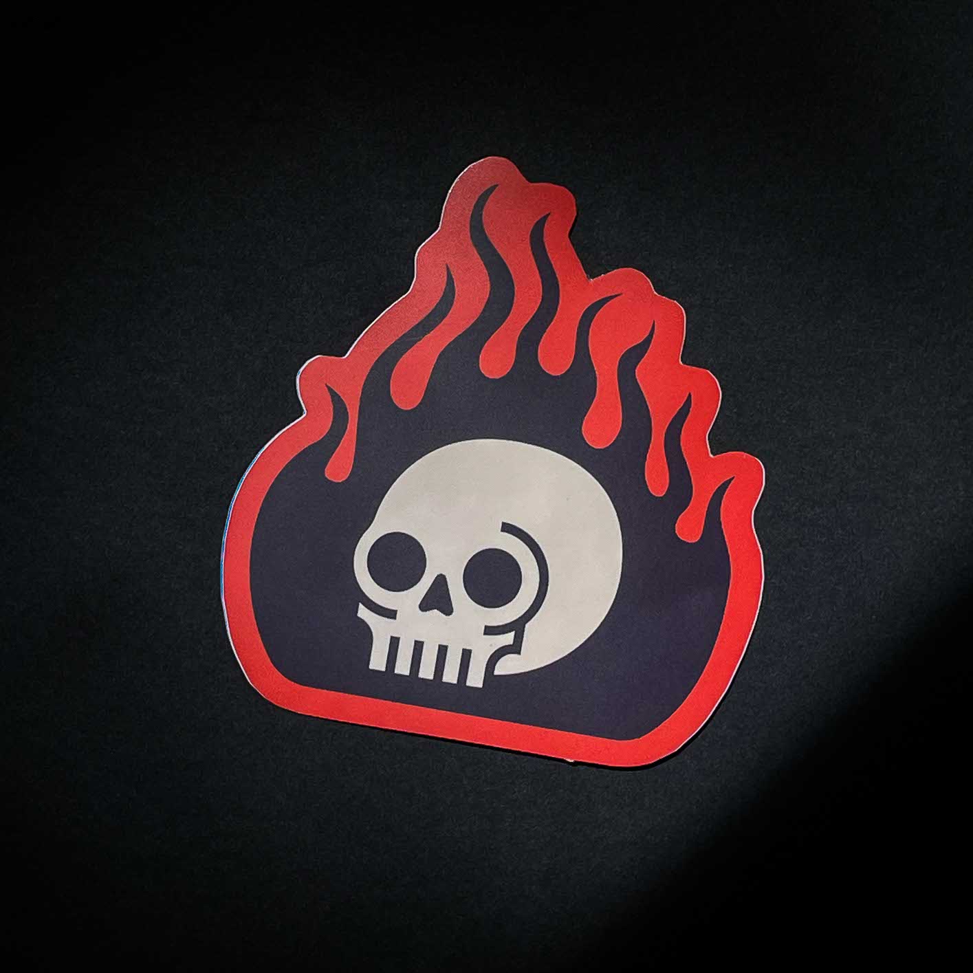 Flame Skull Sticker