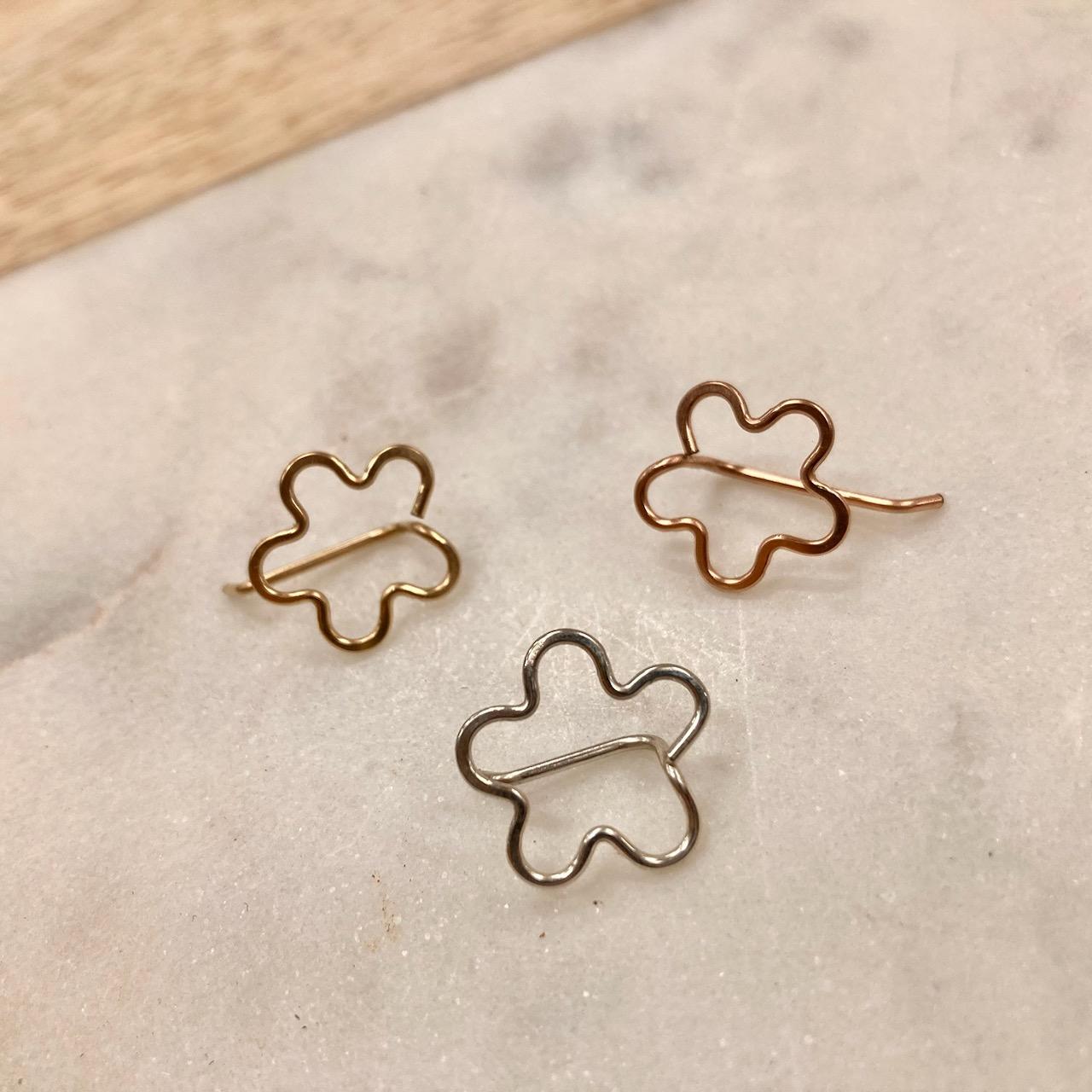 Flower Bobby Pin Earring