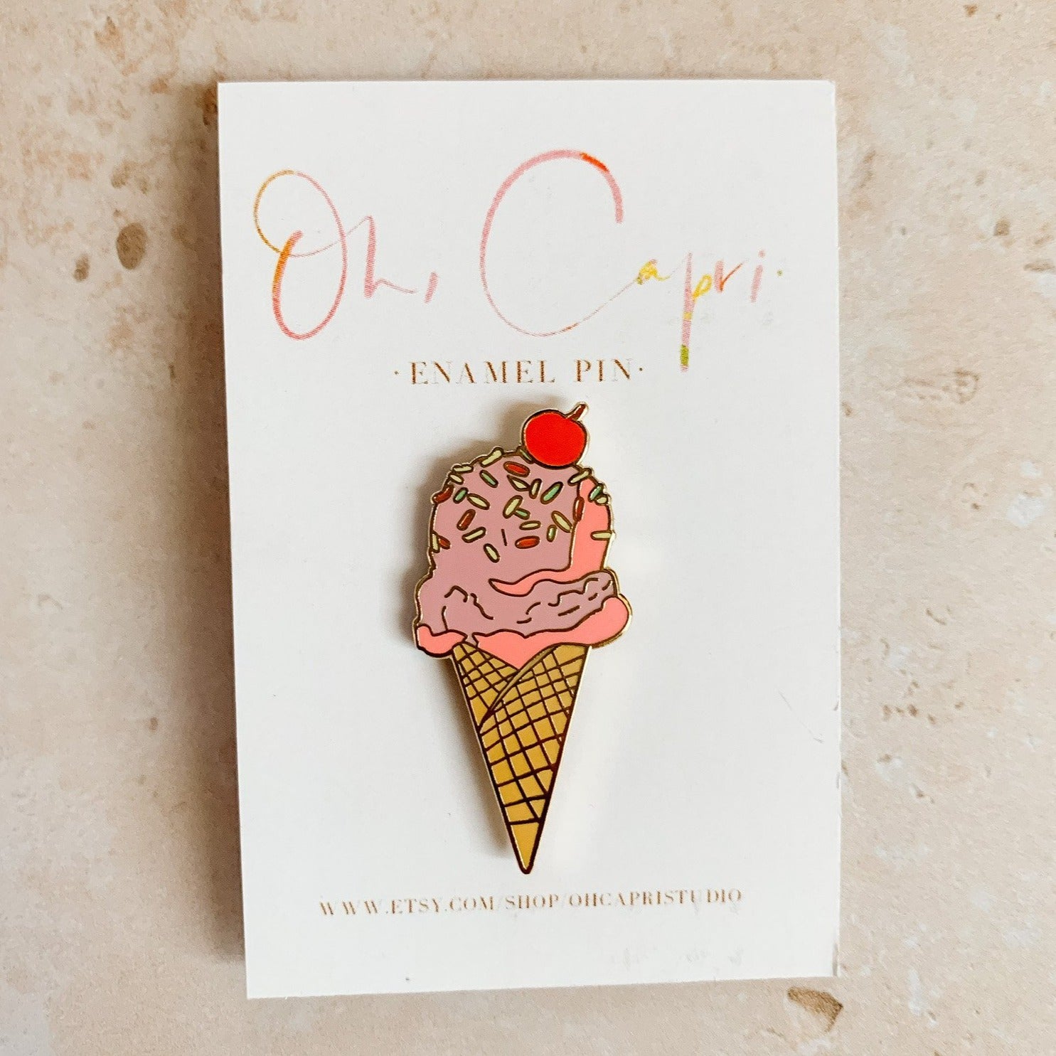 Ice Cream Enamel Pin