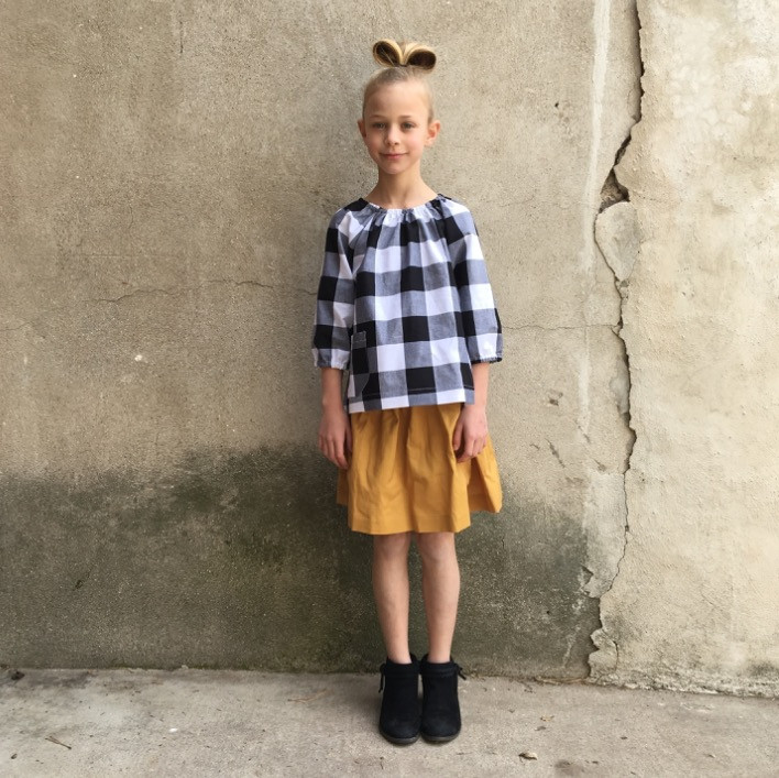 The Stella Peasant - 2" Gingham- More Colors Available