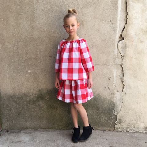 The Stella Peasant - 2" Gingham- More Colors Available