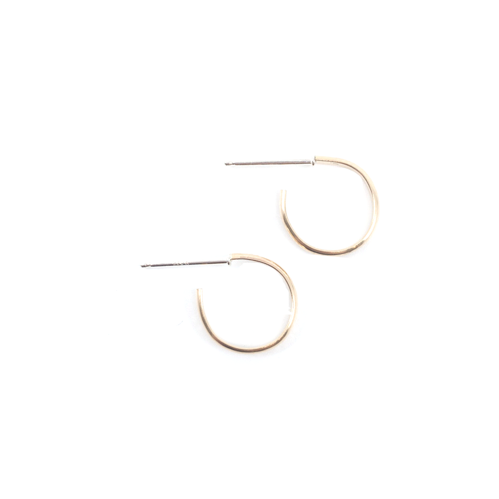 Mineral and Matter Textured Lines Huggie Hoop Earrings