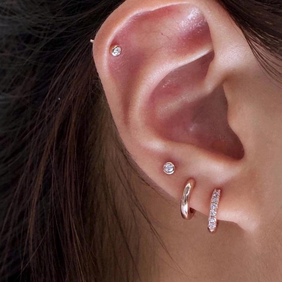 Mineral and Matter Milky Way Hoop Earrings