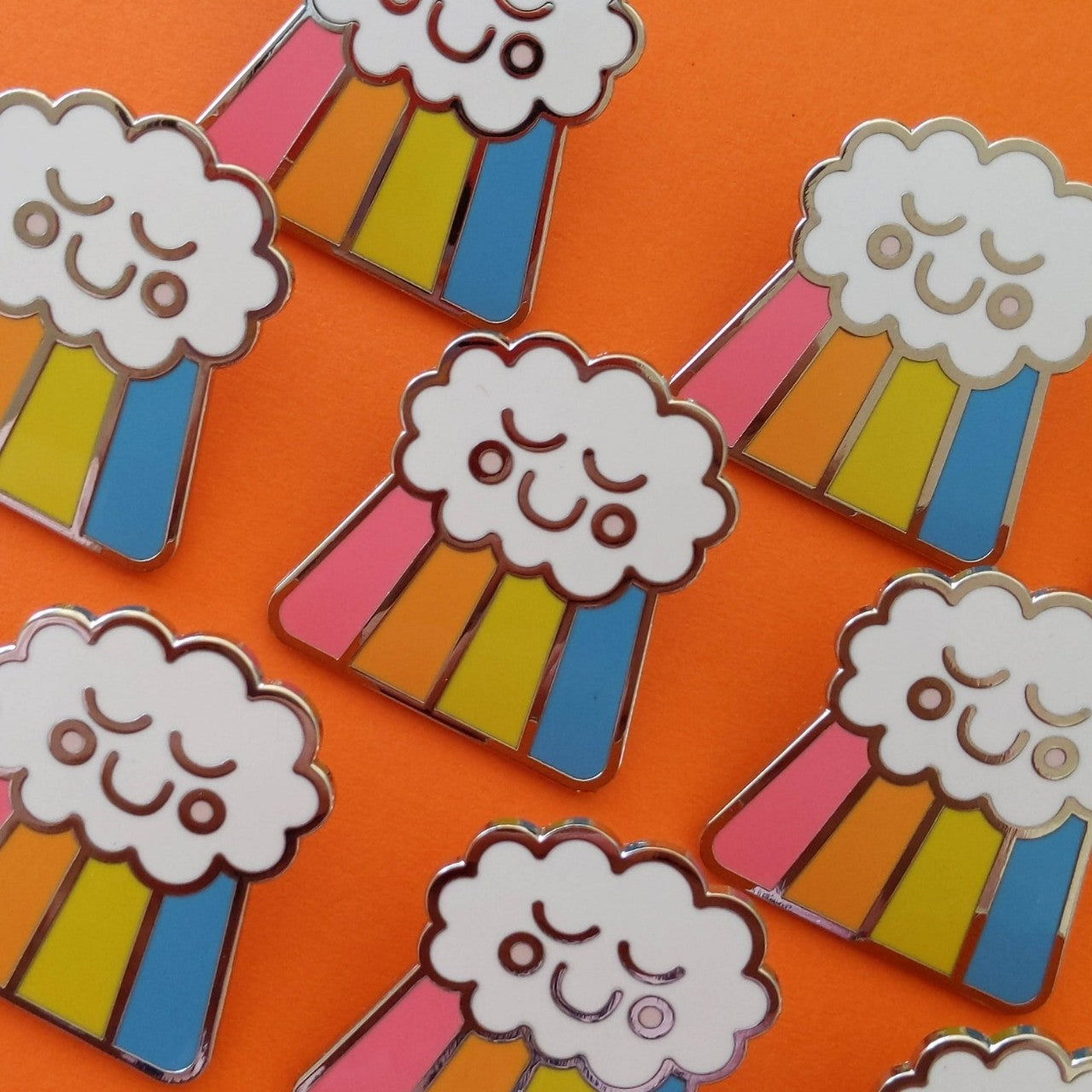 Happy Rainbow Cloud Pin