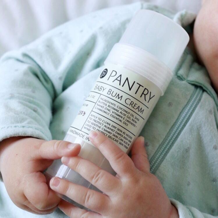 Baby + Mama - Pantry Products&nbsp;  * Baby Bum Cream&nbsp;  * Bubbling Baby Bath  * Nursing Salve  * Tummy Cream