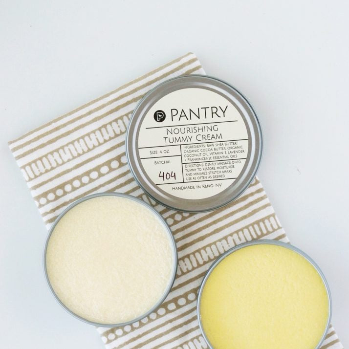 Baby + Mama - Pantry Products&nbsp;  * Baby Bum Cream&nbsp;  * Bubbling Baby Bath  * Nursing Salve  * Tummy Cream
