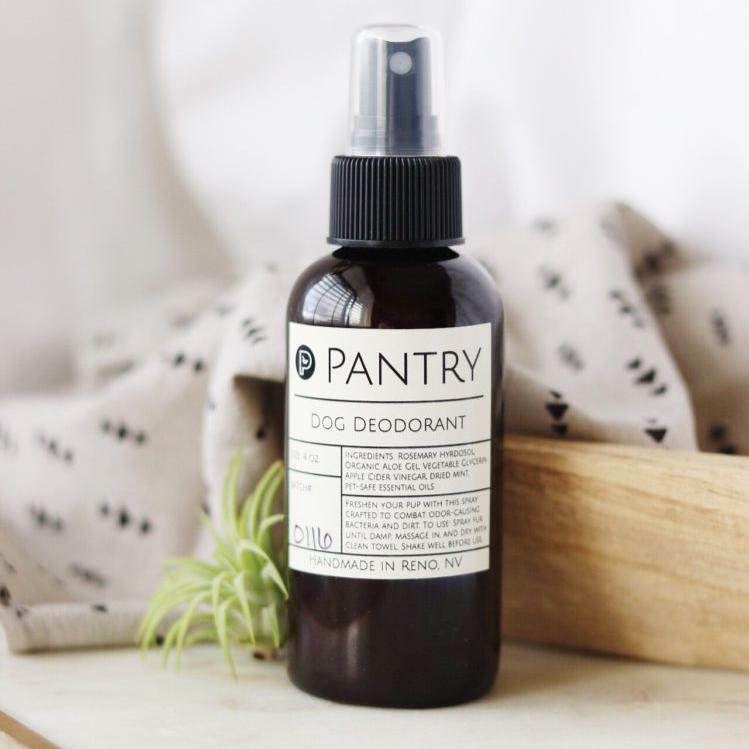 Our all-natural Dog Deodorant is just the thing to keep your pet’s coat smelling fresh in between bath times and grooming appointments and it’s simple to use.