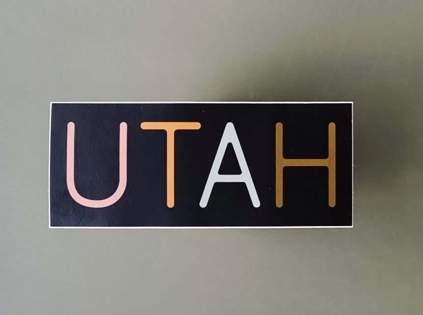 UTAH black sticker