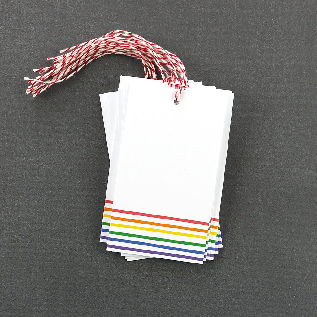 Rainbow Stripe Gift Tags - Public School Paper Co.