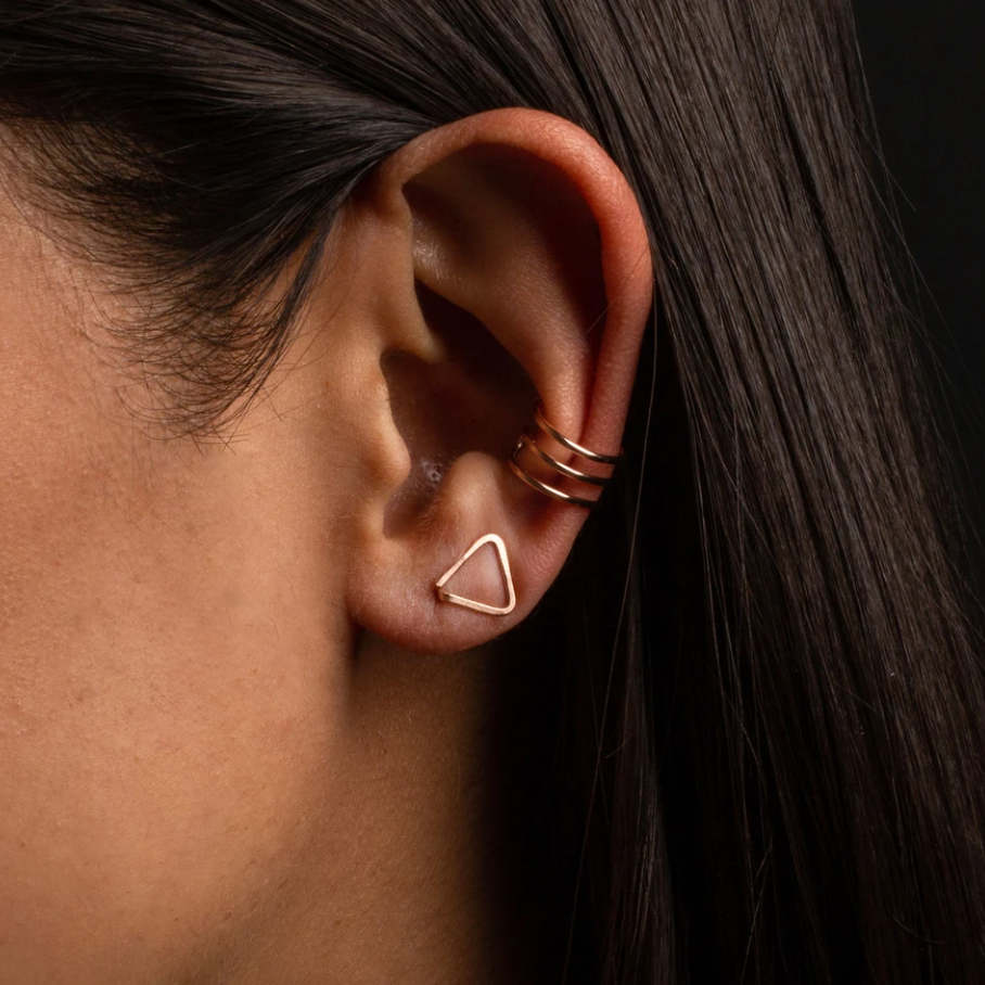 **Triangle Bobby Pin Earrings