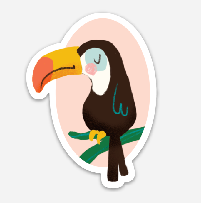Animal Stickers- Toucan- Approximately 2.5"- 4"