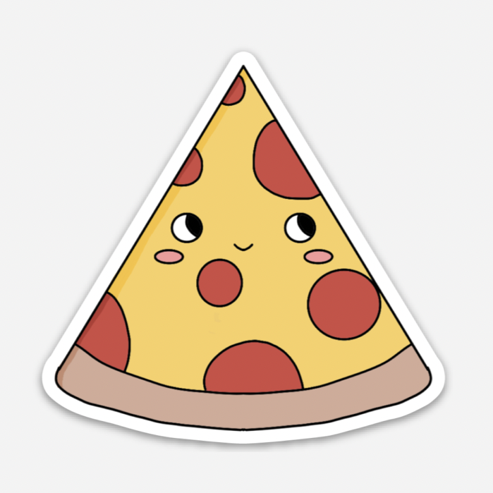Mini Slice of Pizza - vinyl Kawaii Stickers