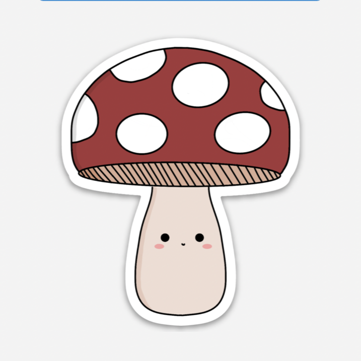 Mini Mushroom - vinyl Kawaii Stickers