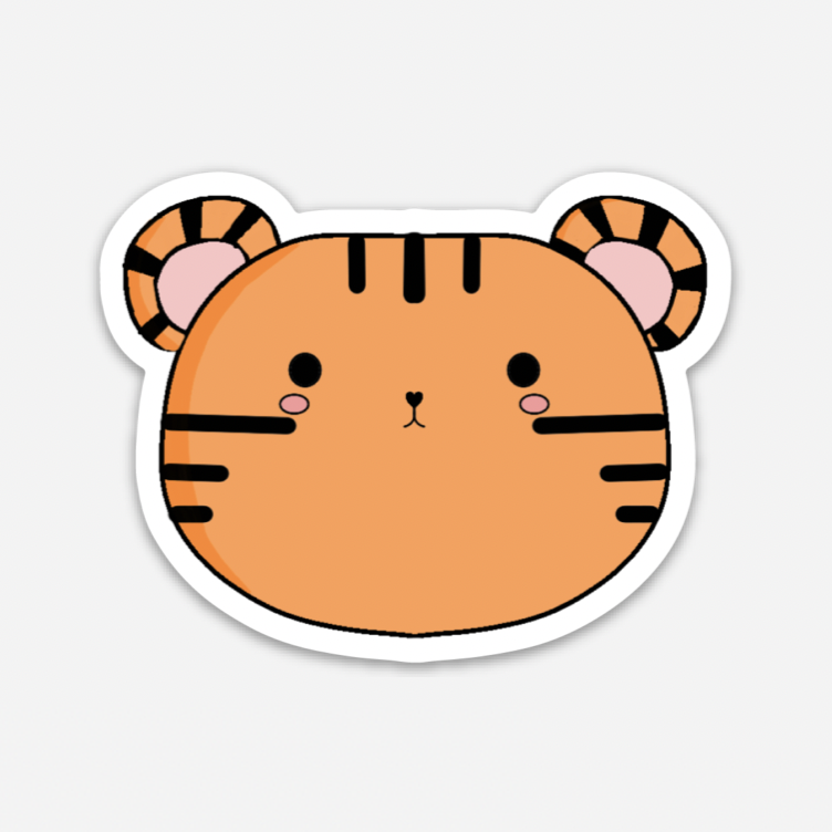 Mini Tiger - vinyl Kawaii Stickers