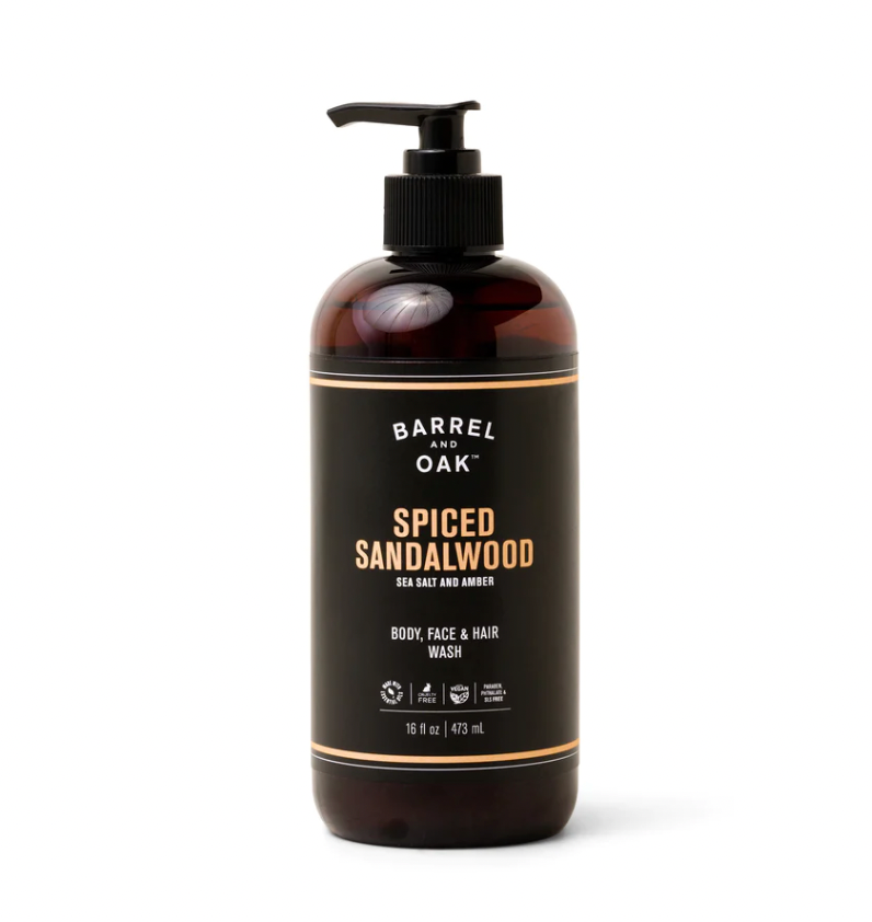 Hair, Face, and Body All-in-One Wash - Spiced Sandalwood 16 fl oz