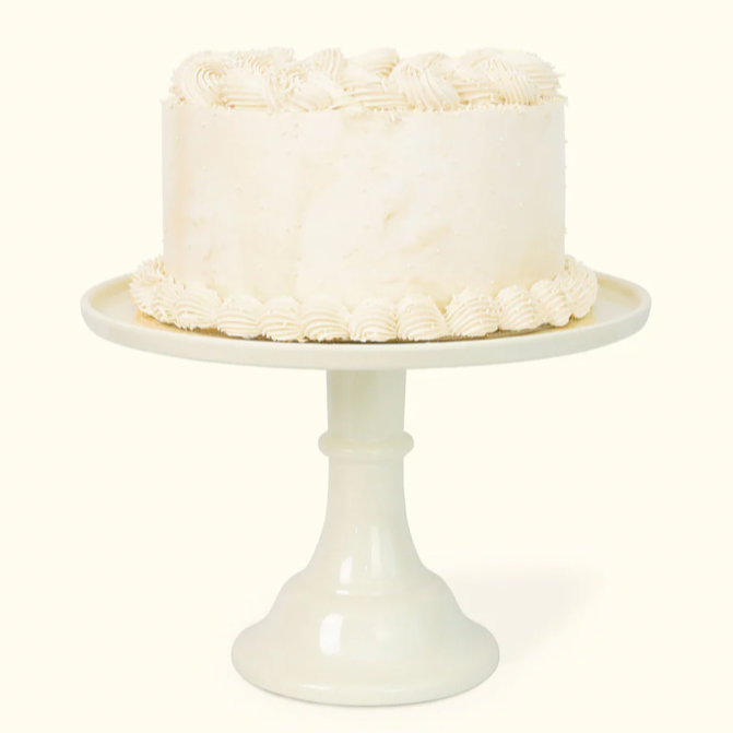Linen/ Cream White Melamine Cake Stand