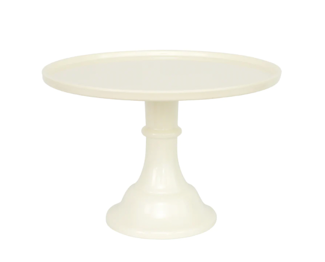 Linen/ Cream White Melamine Cake Stand