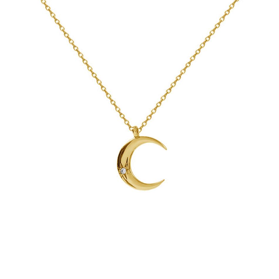 Nightfall Moon and Star Necklace