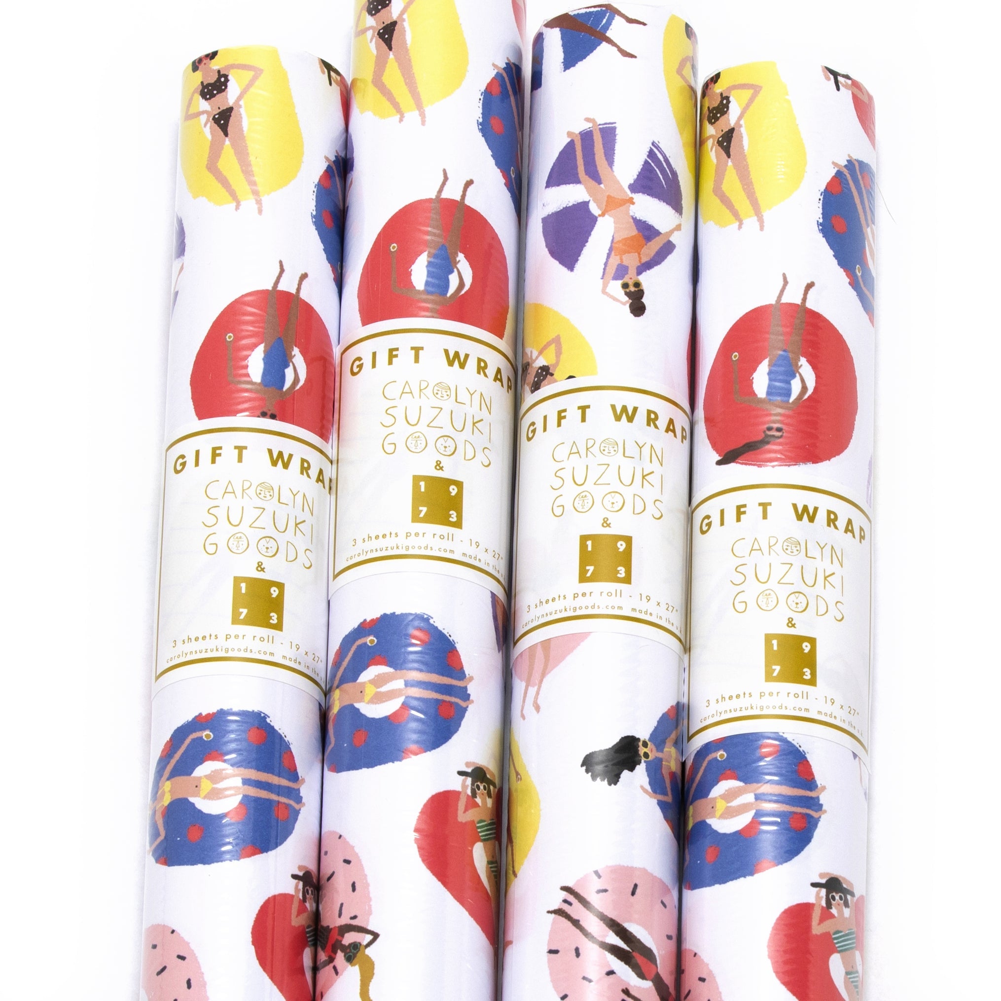 Pool Floaties - Rolled Gift Wrap