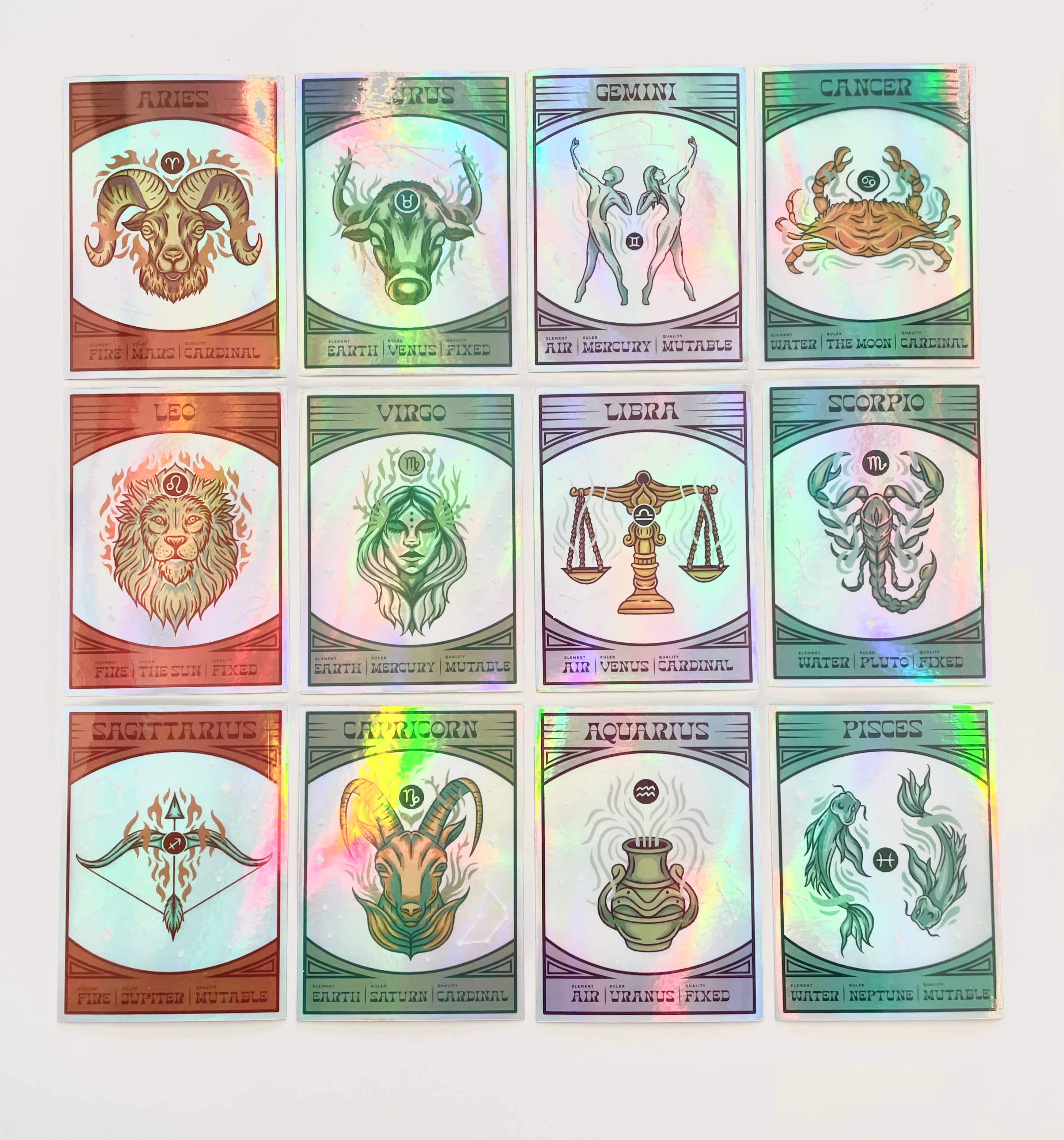 Zodiac Signs Holographic Sticker