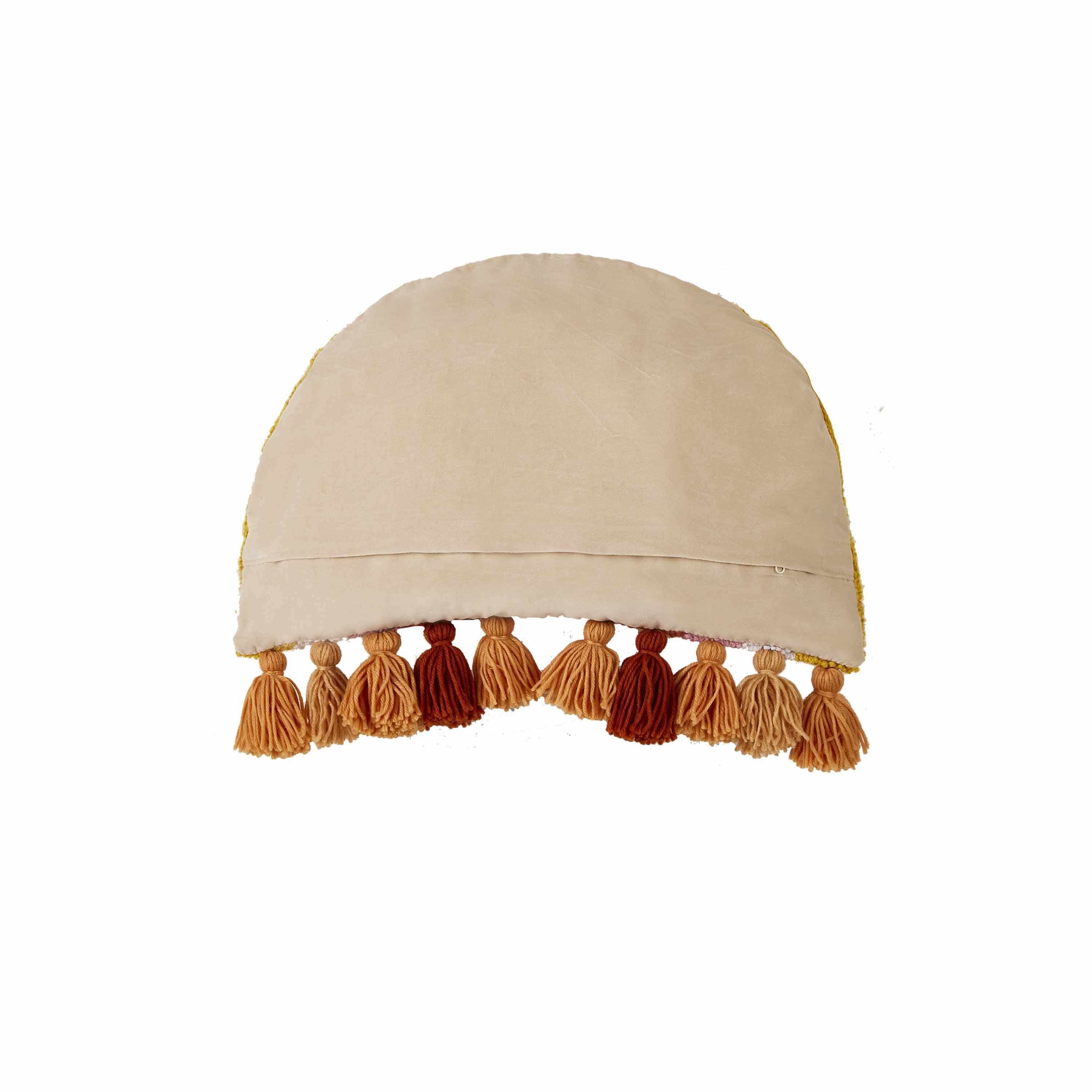 Warm Rainbow With Tassels Hook Pillow
