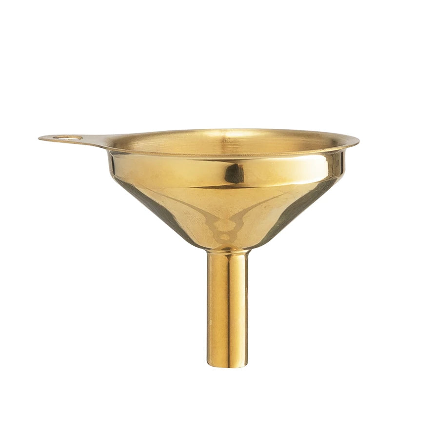 Stainless Steel Funnel - Gold Finish