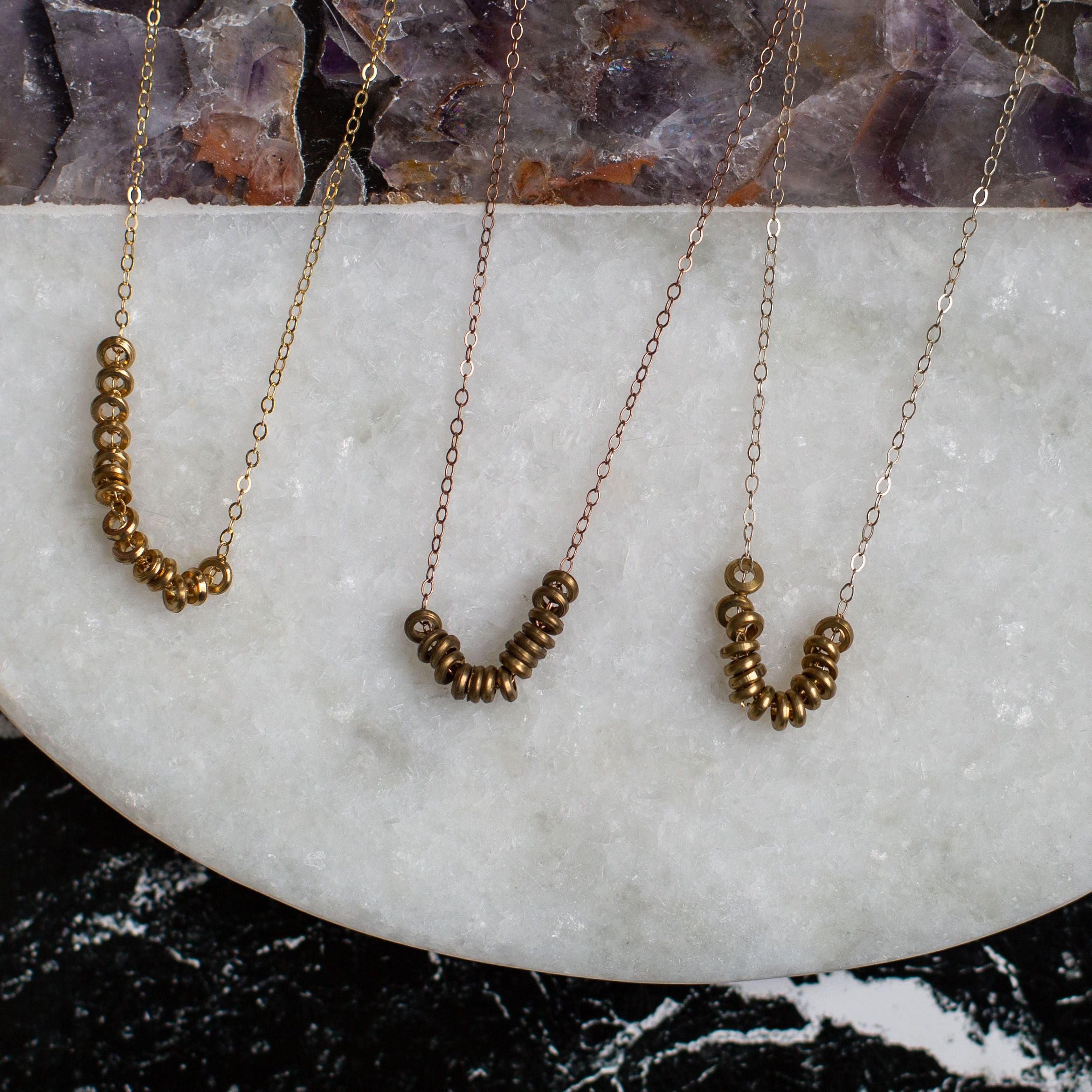 Brass Strung Necklace